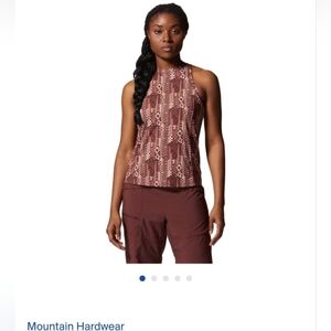 MOUNTAIN HARDWEAR CRATER LAKE RACERBACK TANK TOP. AZTEC/GEOMETRIC.SIZE LARGE